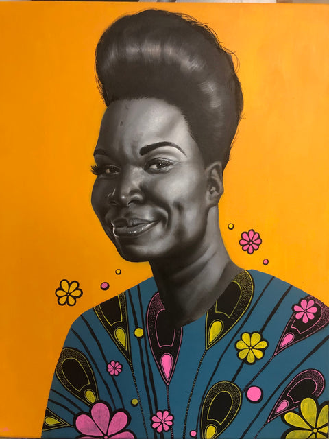 Leslie Jones, 28" X 22", Original Acrylic on Canvas by James Nelson
