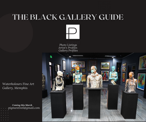Pigment International's Black Gallery Guide + - Listing with Photo - Printed